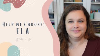 Help Me Choose ELA Curriculum | Homeschool Language Arts | 9th, 5th, 1st, and Kinder | 2024  25