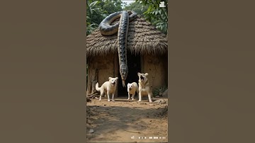 Python Vs Dogs fight in front of the Jungle #animals #snake #animalelover #varalvideo #youtubshurt