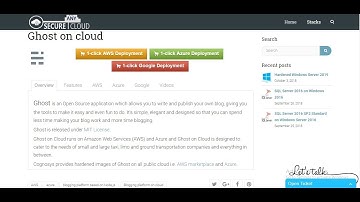 Secured Ghost on CentOS 7.3 - Deploy on Azure , AWS and Google Cloud Platform.