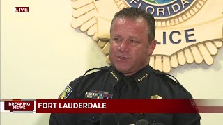 Chief hosts news conference to discuss case of officer who pushed protester