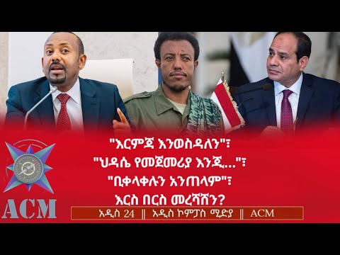 እርምጃ እንወስዳለን ህዳሴ የመጀመሪያ እንጂ ቢቀላቀሉን አንጠላም እርስ በርስ መረሻሸን