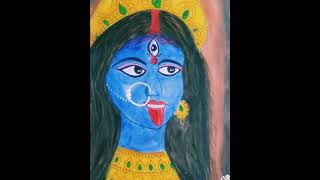 how to draw kali maa || how to draw kali maa with oil pastels #drawing #kalimata