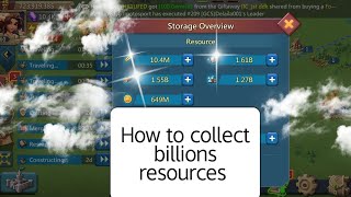 How to collect billions resources, lords mobile game ,igg