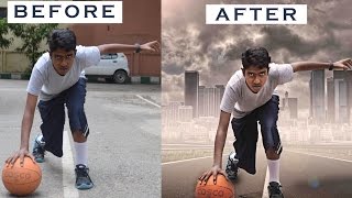 BasketBall Player - Change Background Using Pen Tool and Color Grading to a Composite. screenshot 2