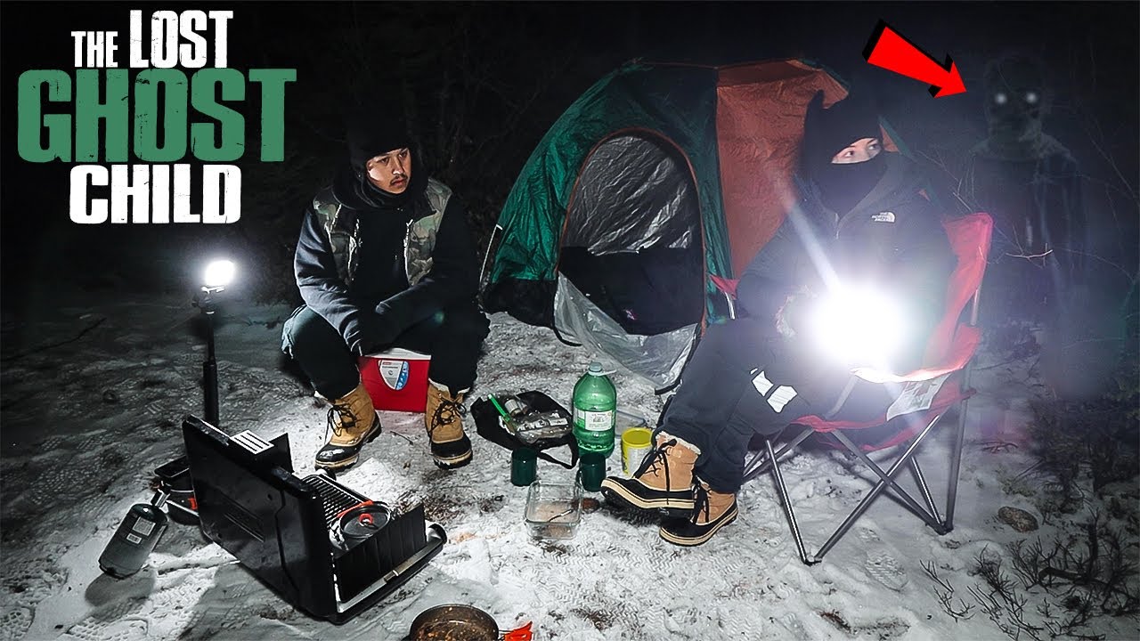 (THIS GHOST CHILD IS TRAPPED) Our TERRIFYING NIGHT WINTER CAMPING In HAUNTED MOUNTAINS (Very Scary)