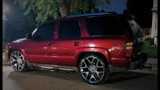 2003 Tahoe lowered on 26s 6/4 drop