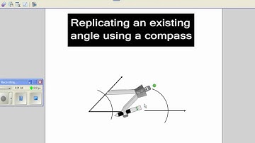 Replicating an existing angle using a compass