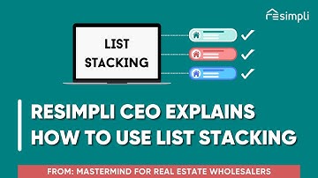 REsimpli CEO Sharad Mehta Explains How to Use List Stacking | Get Better Results with This Method!