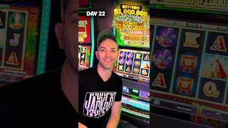 Day 22 🔥 Did we DO IT?! | Betting $1M to Win $1M Season 2 #casino #slots #jackpot #bonus #challenge screenshot 3