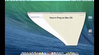 How  to Ping on  Macbook Air