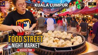 Kuala Lumpur Most Famous Food Street Jalan Alor Night Walk 4K