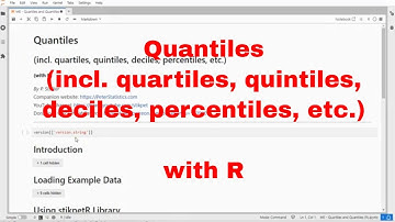R - Quantiles and Quartiles