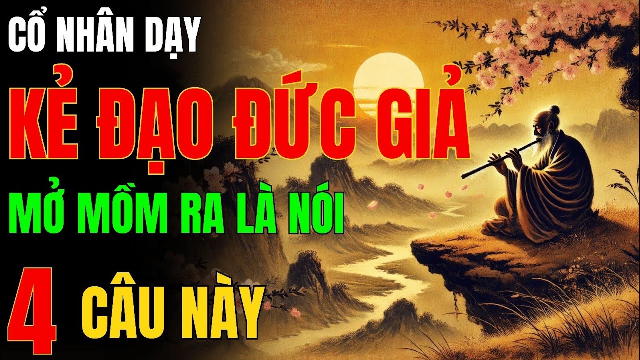 Outline Video Cổ Nhân Dạy - KẺ ĐẠO ĐỨC GIẢ Mở Mồm Ra Là Nói 4 CÂU NÀY, SỐNG KHÔN TRÁNH XA ngay kẻo gặp ĐẠI HỌA