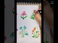 easy flower drawing #rumal pe ka phool #sketchcolourdrawing #flower banane ka aasan tarika sikhe