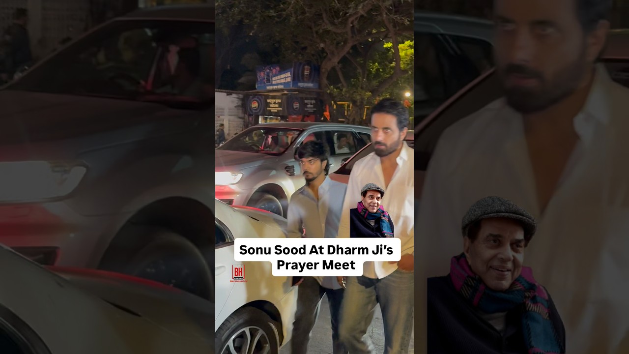 Sonu Sood At Dharm Ji’s Prayer Meet #sonusood #prayermeet #dharmendra #bollywoodhelpline
