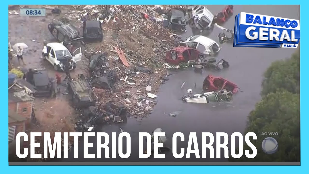 Balanço Geral entra em cemitério de carros roubados em SP
