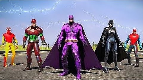 Super Hero shift Race #2 - Superhero Transformation Video Games 2021 - Spiderman, Batman, Hulk, Game