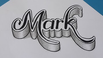 How To Write 3d Calligraphy Name Mark On Paper / 3d Drawing For Beginners / Make Easy Styles Art