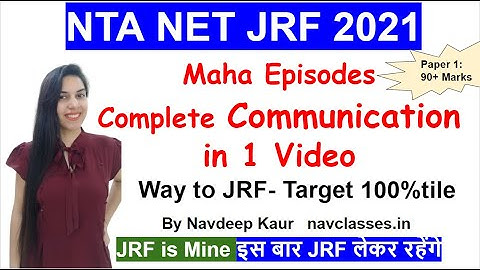 Maha Episodes Complete Communication in 1 Video | NTA NET JRF 2021 | Navdeep Kaur