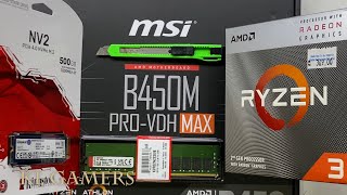 AMD Ryzen 3 3200G msi B450M PRO VDH MAX Kingston NV2 SSD Budget Gaming PC Build by KL Gamers 1,776 views 3 days ago 12 minutes, 9 seconds