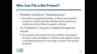 5 W’s of Bid Protests: The Who, What, When, Where, and Why