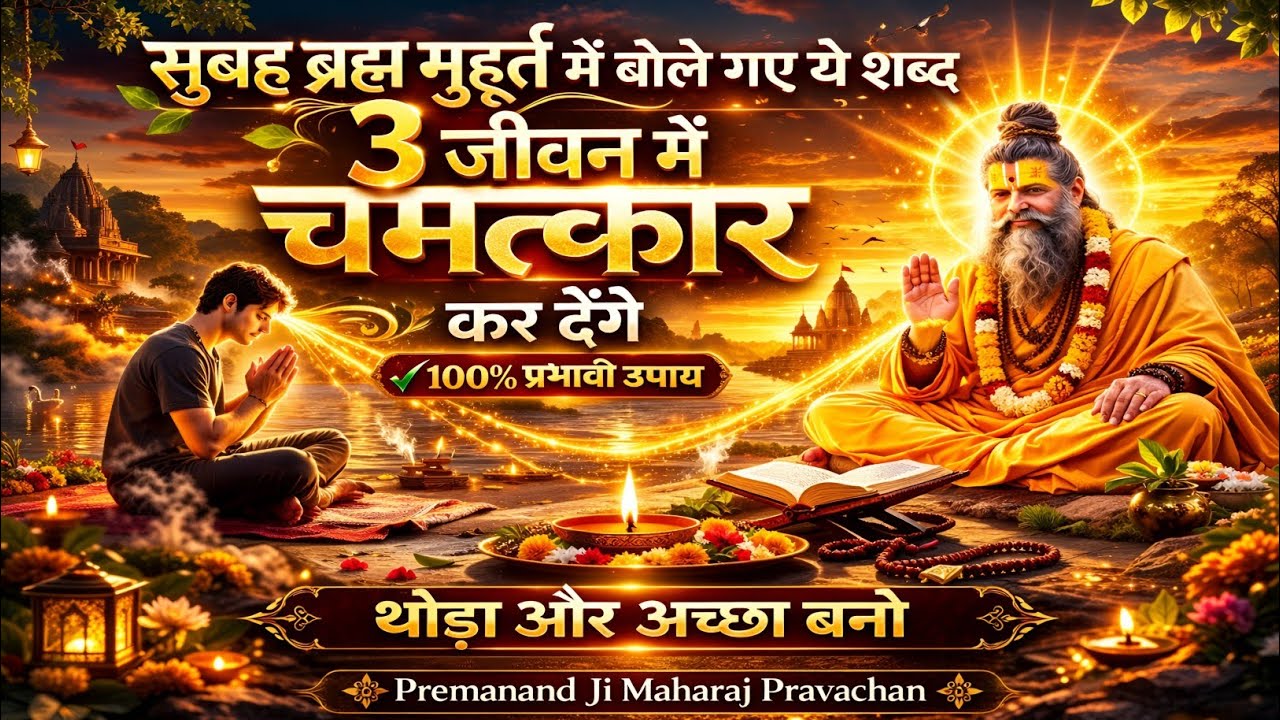 सुबह ब्रह्म मुहूर्त में बोले गए ये 3 शब्द, जीवन बदल देंगे! | Premanand Ji Maharaj Pravachan  