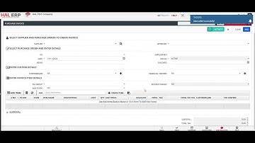Convert PO to Purchase Invoice - HAL ERP