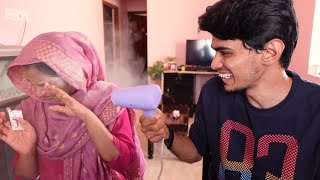 PRANK ON PAMI...👏👏 HAIR DRYER SPOILED HER MAKE-UP..😜😜
