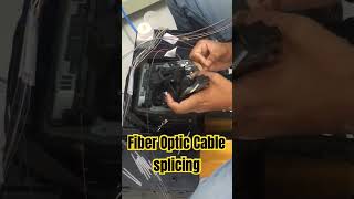 Fiber Optic cable splicing shortvideo  shorts  short fiberoptic cable
