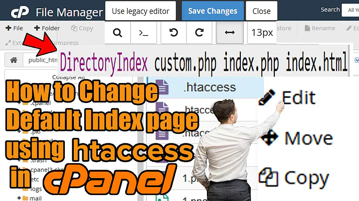 How to change my default index page using htaccess in cPanel [Easy method] ☑️