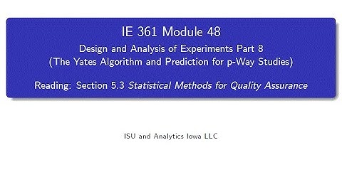 Statistical Process Improvement Module 48