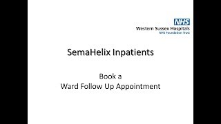 Ward Follow up appointment SRH STAFF ONLY screenshot 4