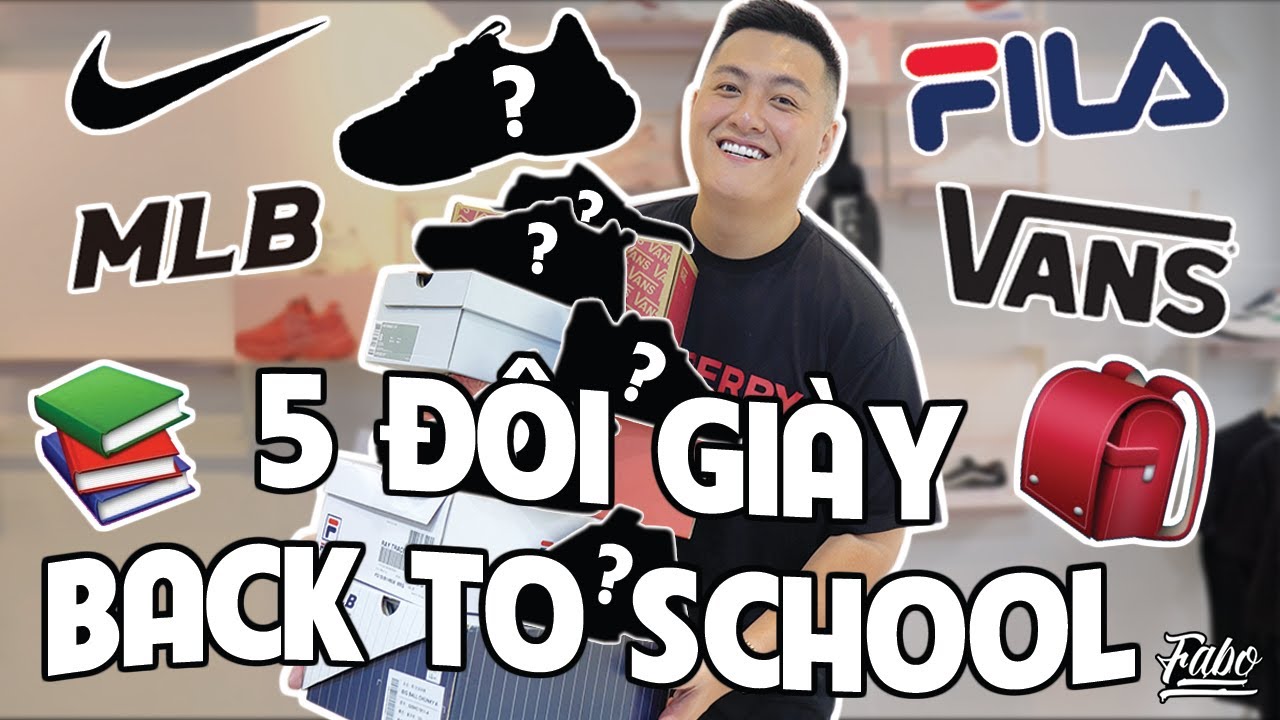 Giày đi học nam | Top 5 Đôi Giày Back To School | GIVEAWAY Ngày Tựu Trường