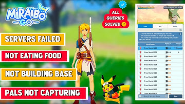 MIRAIBO GO GAME SERVERS FAILED | BASE NOT BUILDING | PALS NOT CAPTURING ALL PROBLEMS SOLUTION 🤫