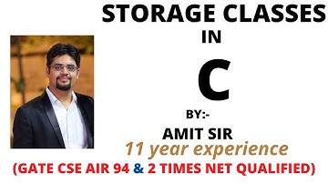 Storage Classes In C Auto, Extern, Static & Register Storage Classes: C Tutorial In Hindi | part 4