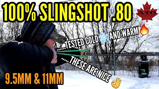 COLD AND WARM WEATHER REVIEW 100% .80 SLINGSHOT BANDS