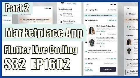 [Flutter] Flutter Live Coding EP1602 (Marketplace App UI Part 2)