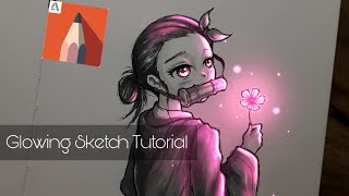 Glowing Sketch Easy Tutorial - Autodesk Sketchbook screenshot 2