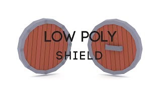 Wooden shield blender low poly tutorial