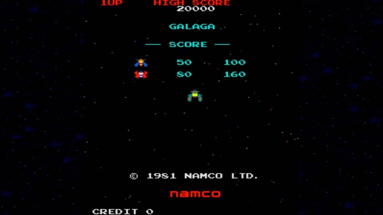Galaga 1981 Namco Mame Retro Arcade Games Youtube