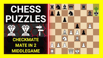 Chess Puzzles to Practice. Themes: Checkmate, Mate in 2, Middlegame. Learn Chess
