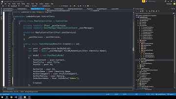 ASP.NET Core 2 MVC Forum | 31 | Finishing Post Replies