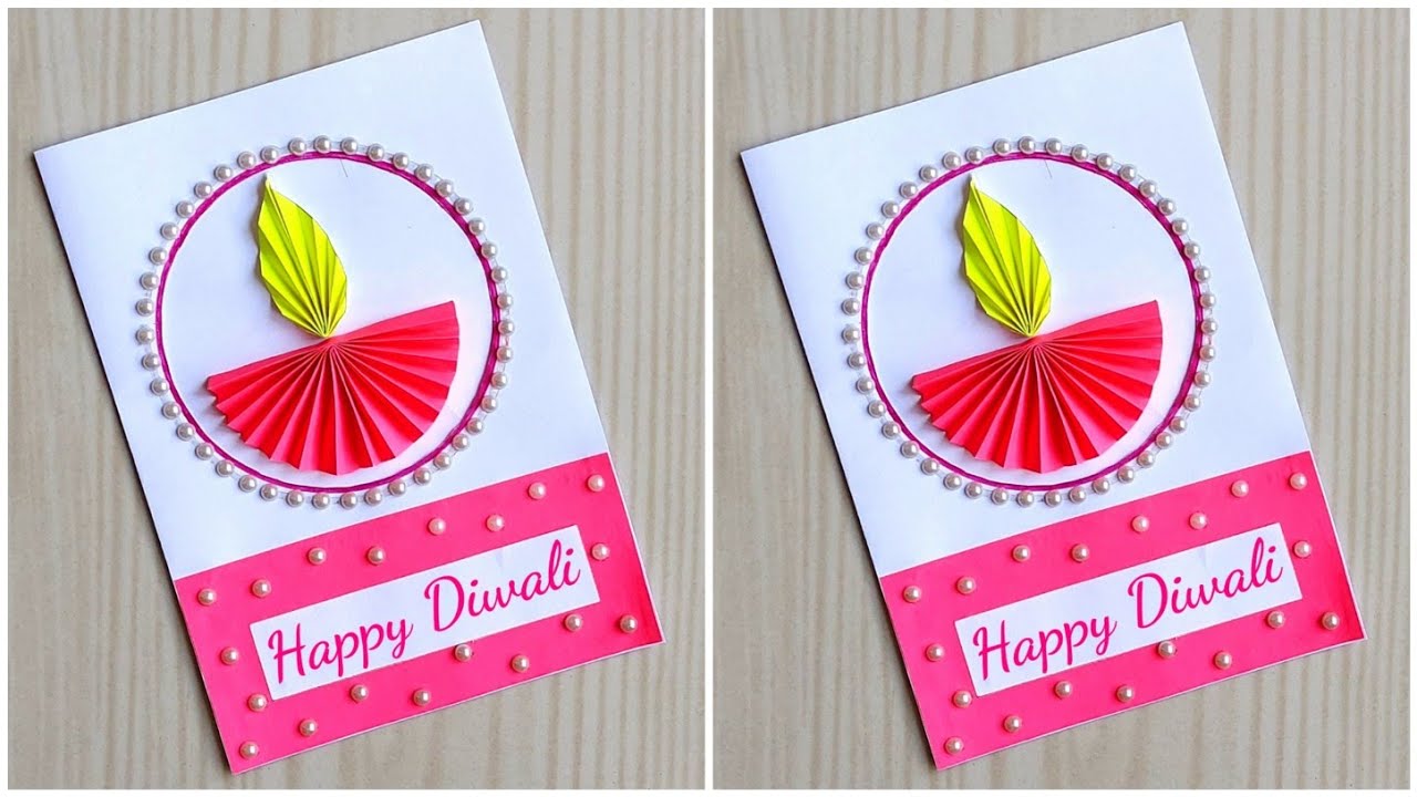 Easy and Beautiful Diwali card making / Handmade Diwali greeting ...