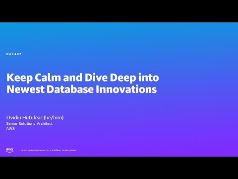 AWS Summit Berlin 2023: Keep calm and dive deep into newest database innovations