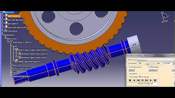 CATIA worm gear simulation