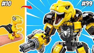 I Turned a T Rex Into a LEGO Spider Man Dinosaur | RINO Bricks