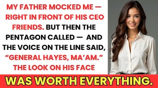 My Father Mocked Me in Front of His CEO Friends — Until the Pentagon Called: General Hayes, Ma'am