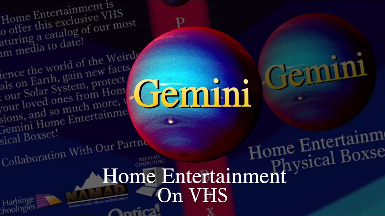 Gemini Home Entertainment On VHS (FanProject) YouTube