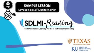 Self-Monitoring Plan | SDLMI-R Sample Lesson