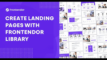 How To Create a Landing Page With Frontendor Library V 1.0